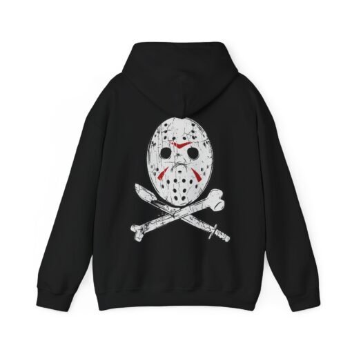 🏴‍☠️🔪 Camp Slasher Unisex Hoodie – Jason’s Jolly Roger Edition - Image 3