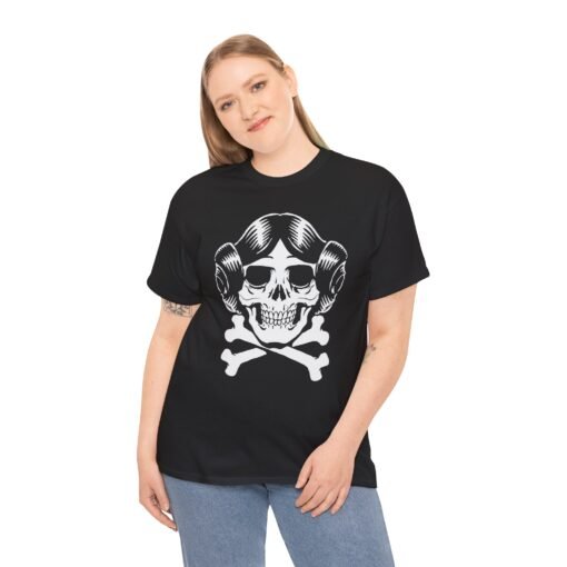 ☠️👸 Rebel Skull Unisex T-Shirt – Princess Power with a Dark Twist - Image 3
