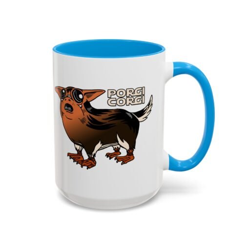 ☕🐶🐧✨ Porgi Corgi Color Accent Mug – Sip with Galactic Cuteness - Image 66