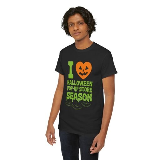 🎃🛍️ I Love Halloween Pop-Up Store Season Unisex T-Shirt – Spooky Shopping FTW - Image 7