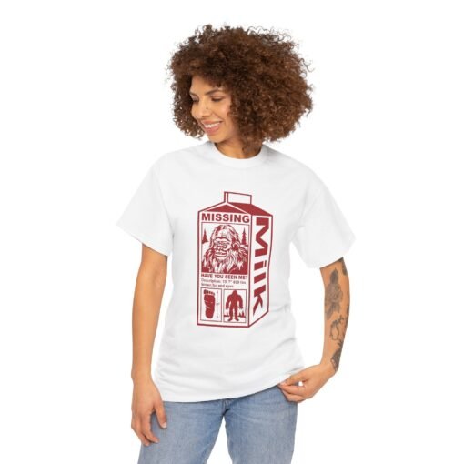 🦶🥛 Missing Bigfoot Unisex T-Shirt – Legendary Laughs in Every Sip - Image 2