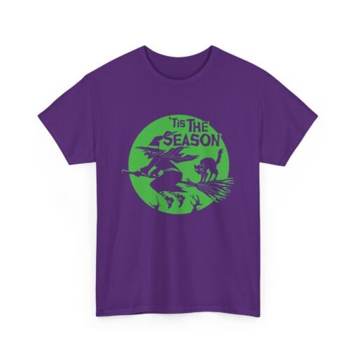 🌕🧹 ’Tis the Season Unisex T-Shirt – Full Moon, Flying Broom, Pure Magic - Image 14