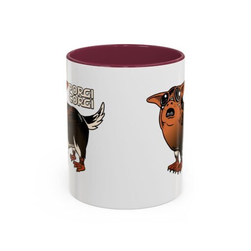 ☕🐶🐧✨ Porgi Corgi Color Accent Mug – Sip with Galactic Cuteness - Image 29