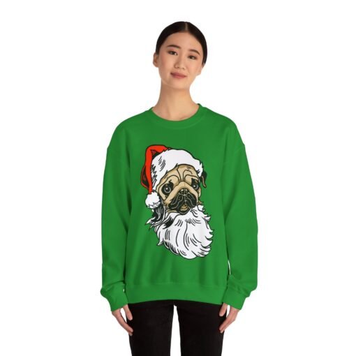 🎅🐾 Pug Santa Unisex Sweatshirt – Cozy Up with Holiday Cuteness - Image 4
