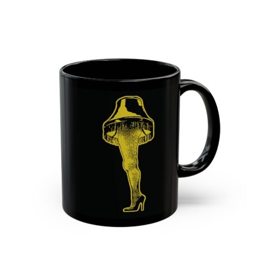 🎄🦵 Major Award Black Mug – Sip With a Touch of Glorious Glow