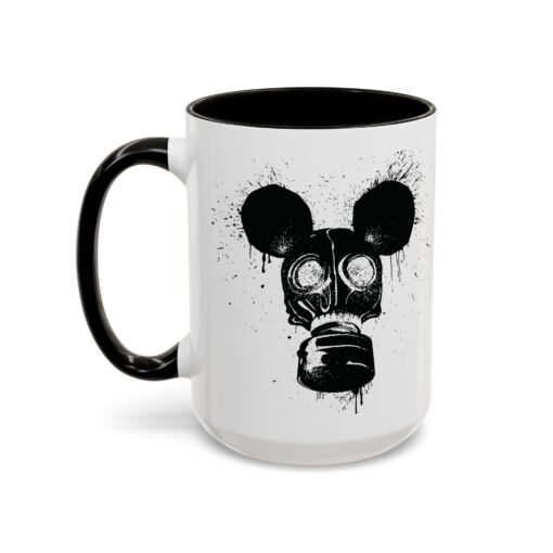 🐭☣️ Gas Mask Mouse Accent Mug – Sip with a Side of Strange - Image 52