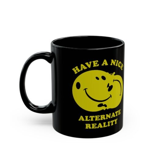 ☕🌀😊 Alternate Reality Black Mug – Sip from the Strange Side - Image 2