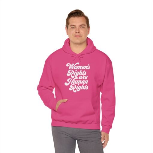 ✊💜 Women’s Rights Are Human Rights Unisex Hoodie – Warmth with a Voice - Image 5