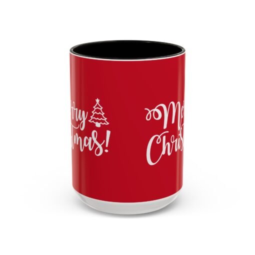☕ Merry Christmas Color Accent Mug – Sip the Season in Style - Image 17