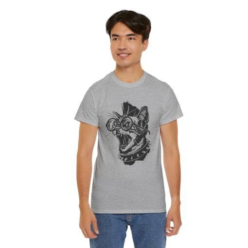 😼🎸 Punk Rock Cat Unisex T-Shirt – Feline With Attitude - Image 8