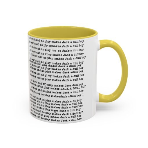 ☕ All Work and No Play Color Accent Mug – A Sip of Madness - Image 46