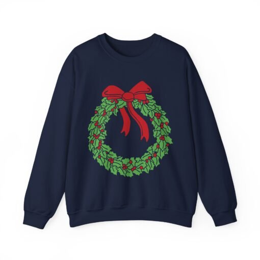 🎄 Holiday Wreath Unisex Sweatshirt – Cozy Up in Classic Christmas Style - Image 12