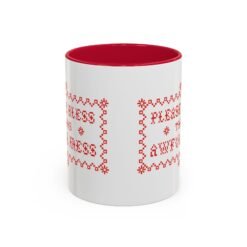 Alternative view of 🧵☕ Please Bless This Awful Mess Accent Mug – Sip Through the Chaos