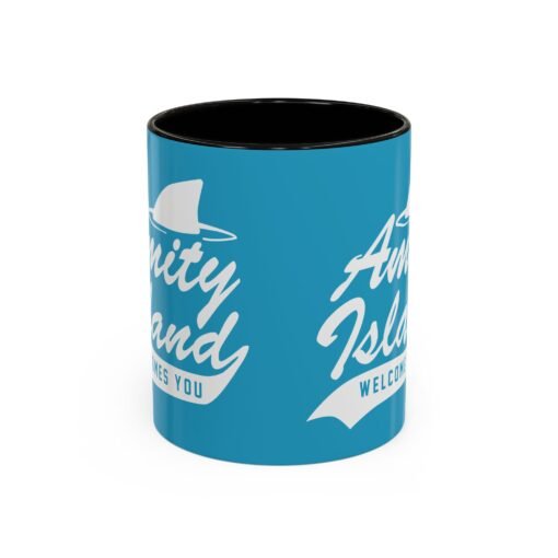 🦈 Amity Island Color Accent Mug – Welcomes You (and the Shark) - Image 5