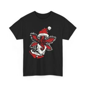 🎅👹 Demogorgon Santa Unisex T-Shirt – Upside Down Holiday Vibes
