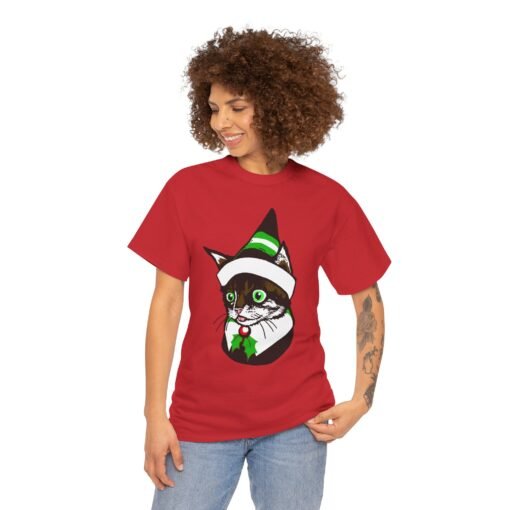 🐱🎄 Elf Kitten Unisex T-Shirt – Pawsitively Festive & Full of Cheer - Image 3