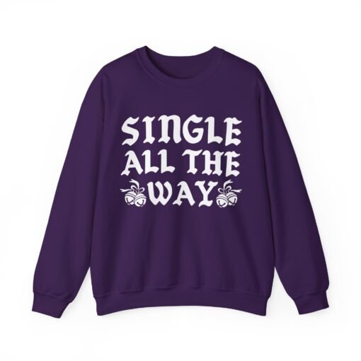 🎄💔 Single All The Way Unisex Sweatshirt – Sleighin’ Solo in Style - Image 14