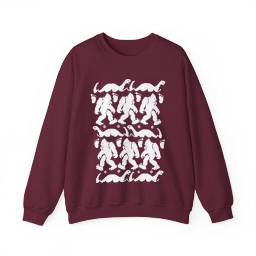 🦶🦕🎄 Bigfoot & Nessie Ugly Christmas Sweater – Mythical, Merry, and Totally Festive - Image 11