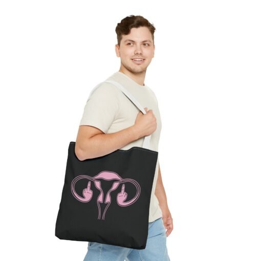 🖕🩷 Ovaries with Middle Fingers Tote Bag – Boldly Carry It All - Image 23