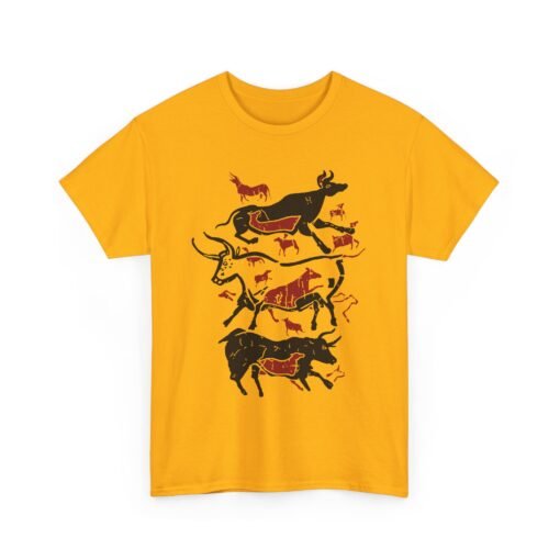 🐂 Cave Art Bulls Unisex T-Shirt – Ancient Style, Modern Vibes - Image 14