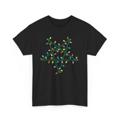 🔮 Holiday Pentagram Unisex T-Shirt – Festive with a Twist of Mischief