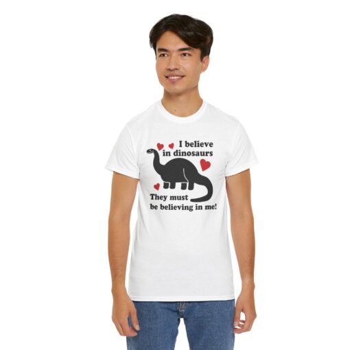 🦖✨ I Believe in Dinosaurs Unisex T-Shirt – Prehistoric Positivity, Present Day Vibes - Image 6