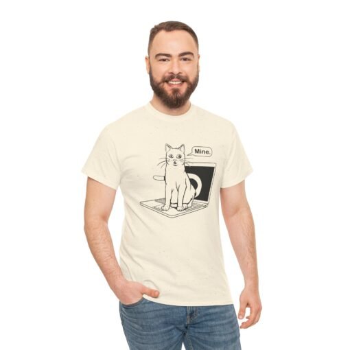 🐱💻 Cat on Laptop Unisex T-Shirt – Productivity? Never Heard of It. - Image 5