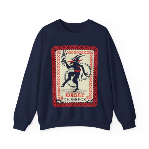🎄👹 Merry Krampus Unisex Sweatshirt – Cozy, Creepy, Claus’s Worst Nightmare - Image 14