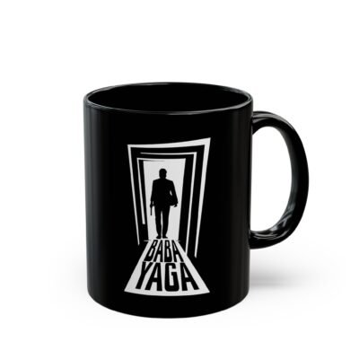 ☕🔫🖤 Baba Yaga Black Mug – For the Legend They Whisper About