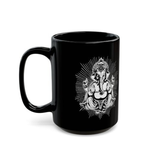 ☕ Ganesh Black Mug – Sip with Wisdom and Blessings - Image 9