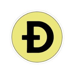 🚀🐶 Dogecoin Indoor Sticker – Much Wow, Many Stick