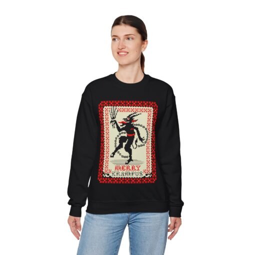 🎄👹 Merry Krampus Unisex Sweatshirt – Cozy, Creepy, Claus’s Worst Nightmare - Image 8