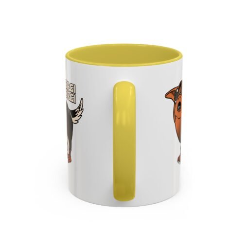 ☕🐶🐧✨ Porgi Corgi Color Accent Mug – Sip with Galactic Cuteness - Image 47