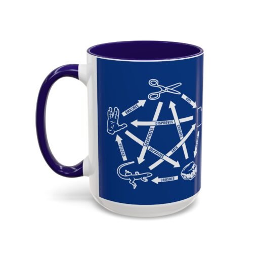 ☕🖖🪨📄✂️🦎 Rock Paper Scissors Lizard LLAP Color Accent Mug – Sip Long and Prosper - Image 56