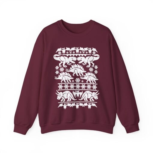🦖🎄 Dino-Mite Christmas Unisex Sweatshirt – Ugly Sweater Style with Prehistoric Cheer - Image 11