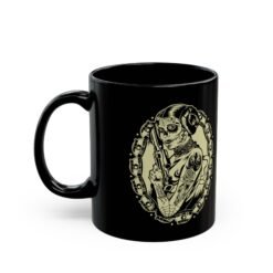 Alternative view of ☕💀🌹 Sugar Skull Leia Black Mug – Sip with Strength, Style & Rebellion
