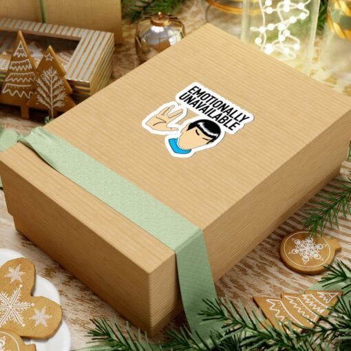 🖖😐 Emotionally Unavailable Indoor Sticker – Stick to Logic, Not Feelings - Image 15