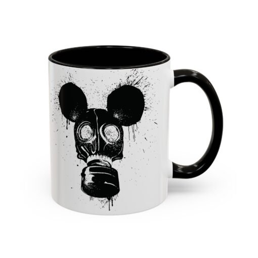 🐭☣️ Gas Mask Mouse Accent Mug – Sip with a Side of Strange - Image 10