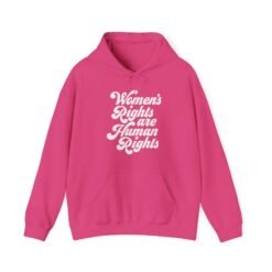 ✊💜 Women’s Rights Are Human Rights Unisex Hoodie – Warmth with a Voice