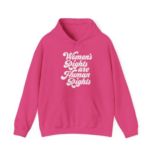 ✊💜 Women’s Rights Are Human Rights Unisex Hoodie – Warmth with a Voice