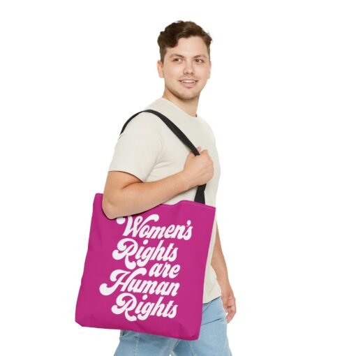 ✊💜 Women's Rights Are Human Rights Tote Bag – Equality On Your Shoulder - Image 11