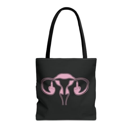 🖕🩷 Ovaries with Middle Fingers Tote Bag – Boldly Carry It All - Image 5