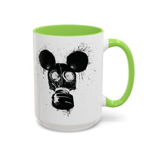 🐭☣️ Gas Mask Mouse Accent Mug – Sip with a Side of Strange - Image 70