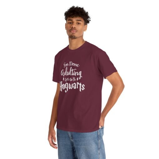 🧙‍♂️📚 I’m Done Adulting Unisex T-Shirt – Let’s Go Somewhere Magical - Image 5