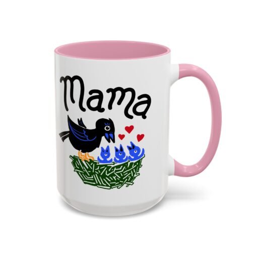 ☕ Mama Bird Color Accent Mug – Love From Above - Image 82
