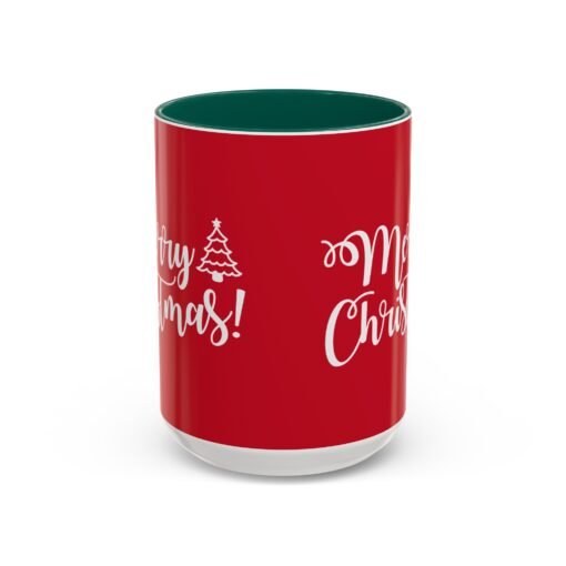 ☕ Merry Christmas Color Accent Mug – Sip the Season in Style - Image 21