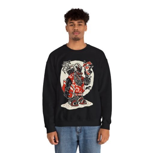 🏖️ Krampus Island Unisex Sweatshirt – Naughty Never Looked So Chill - Image 5