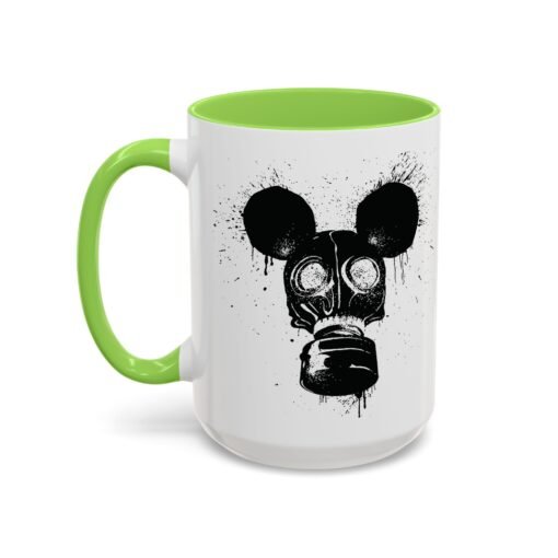 🐭☣️ Gas Mask Mouse Accent Mug – Sip with a Side of Strange - Image 72
