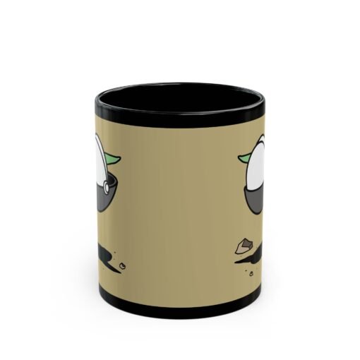 ☕🛸👶🌌 Floating Away Black Mug – Sip While You Hover - Image 3
