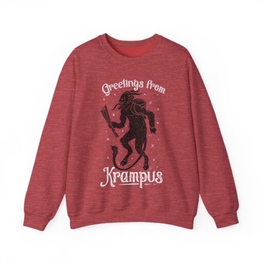 👹 Greetings From Krampus Unisex Sweatshirt – Cozy with a Side of Creepy